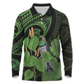 Kawakawa Rongoa Maori Kereru New Zealand Long Sleeve Polo Shirt