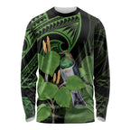 Kawakawa Rongoa Maori Kereru New Zealand Long Sleeve Shirt