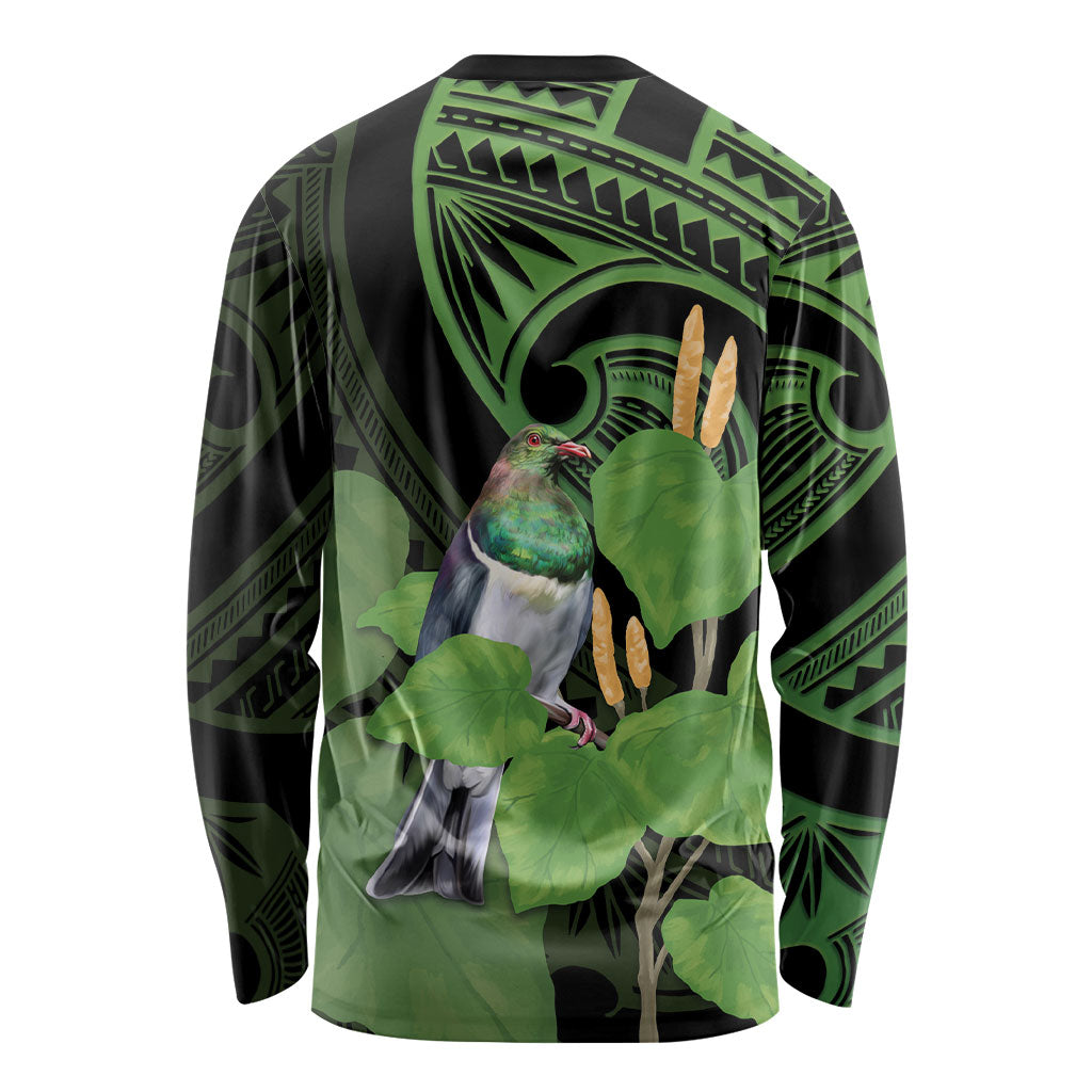 Kawakawa Rongoa Maori Kereru New Zealand Long Sleeve Shirt