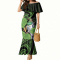 Kawakawa Rongoa Maori Kereru New Zealand Mermaid Dress