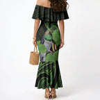 Kawakawa Rongoa Maori Kereru New Zealand Mermaid Dress