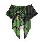 Kawakawa Rongoa Maori Kereru New Zealand Off Shoulder Wrap Waist Top