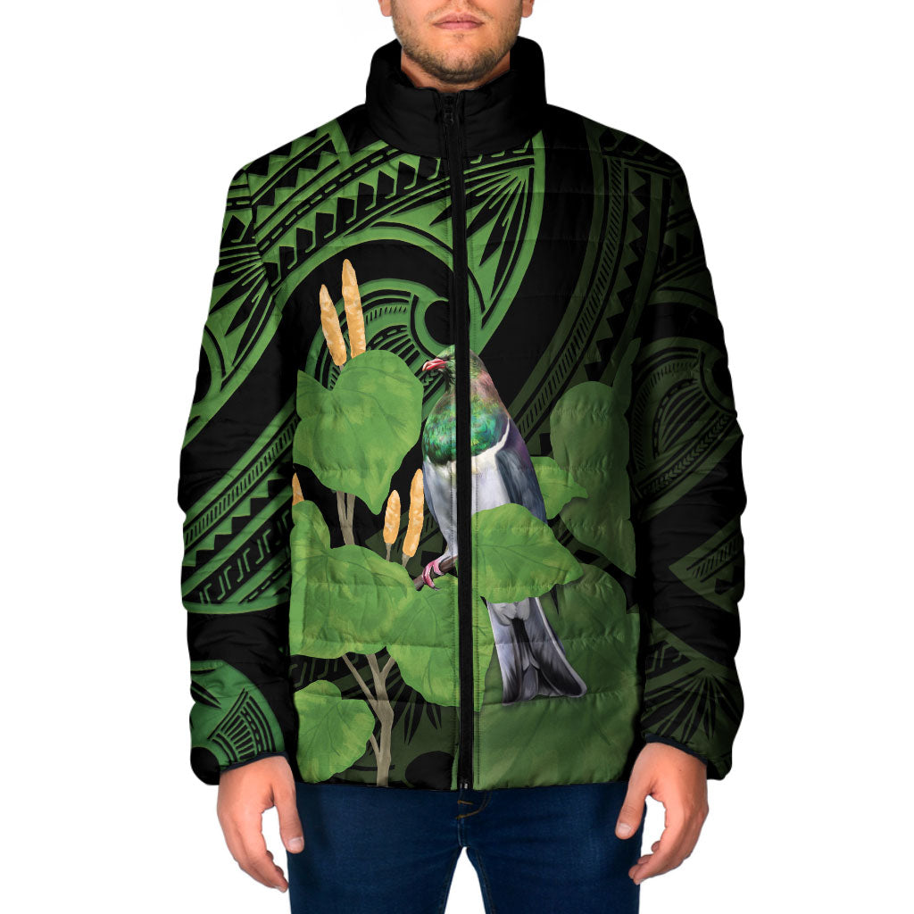 Kawakawa Rongoa Maori Kereru New Zealand Padded Jacket