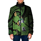 Kawakawa Rongoa Maori Kereru New Zealand Padded Jacket