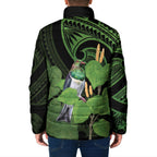 Kawakawa Rongoa Maori Kereru New Zealand Padded Jacket