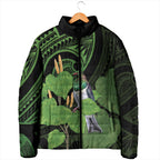 Kawakawa Rongoa Maori Kereru New Zealand Padded Jacket