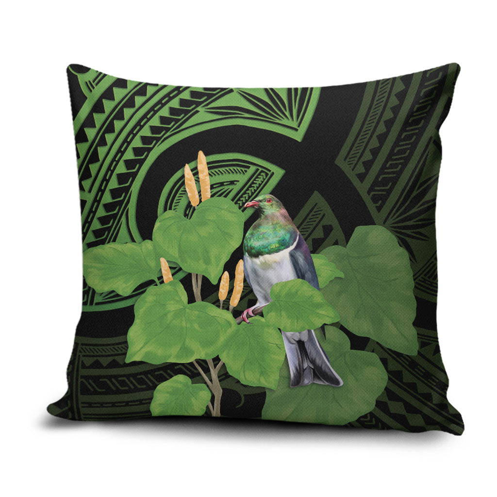 Kawakawa Rongoa Maori Kereru New Zealand Pillow Cover