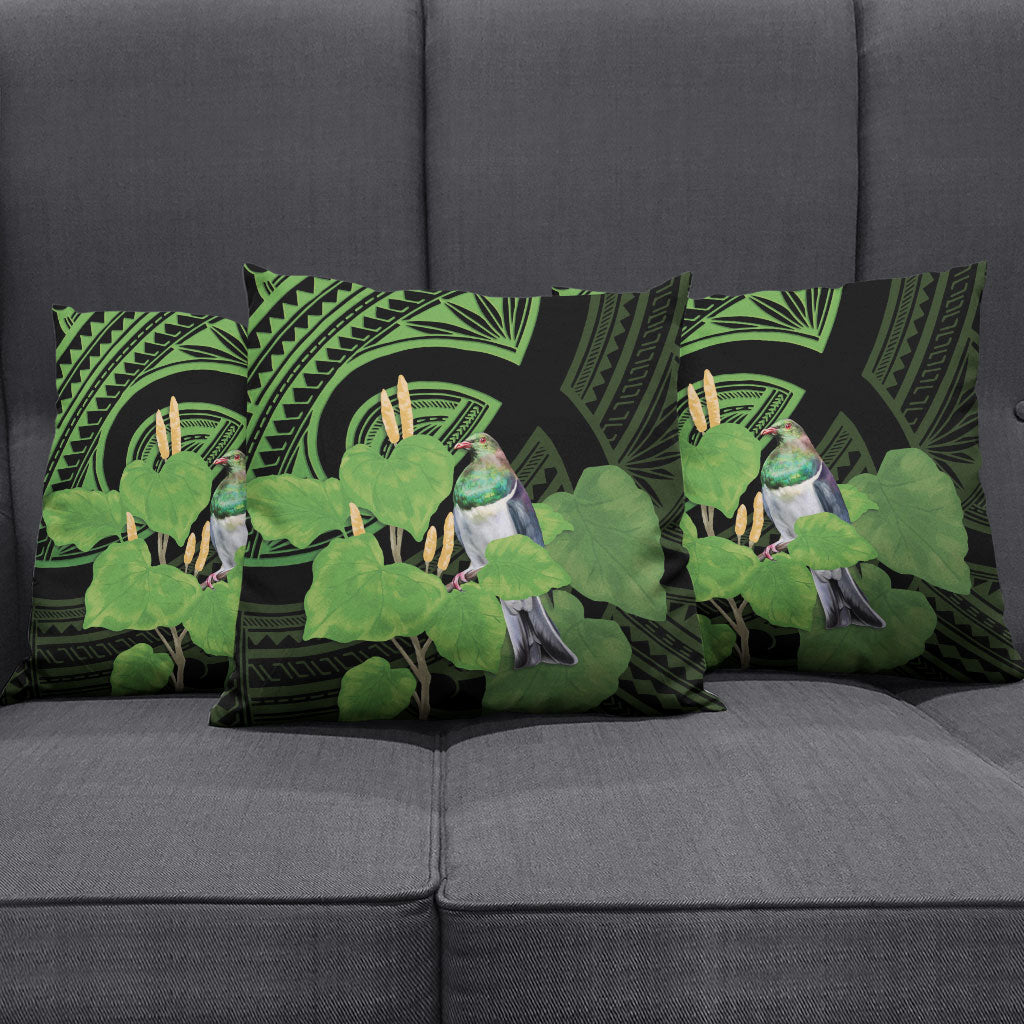 Kawakawa Rongoa Maori Kereru New Zealand Pillow Cover