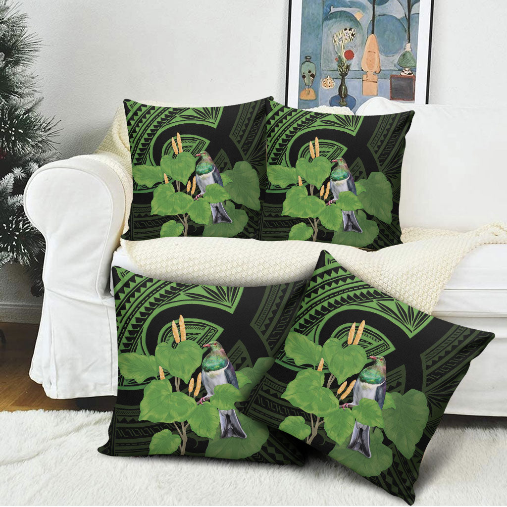 Kawakawa Rongoa Maori Kereru New Zealand Pillow Cover
