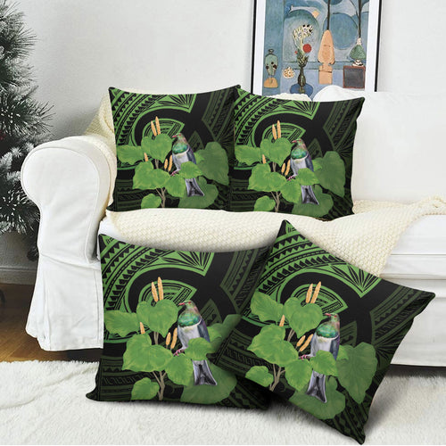 Kawakawa Rongoa Maori Kereru New Zealand Pillow Cover