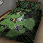Kawakawa Rongoa Maori Kereru New Zealand Quilt Bed Set