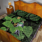 Kawakawa Rongoa Maori Kereru New Zealand Quilt Bed Set
