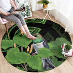 Kawakawa Rongoa Maori Kereru New Zealand Round Carpet