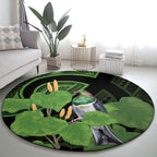 Kawakawa Rongoa Maori Kereru New Zealand Round Carpet