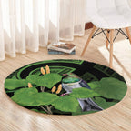 Kawakawa Rongoa Maori Kereru New Zealand Round Carpet