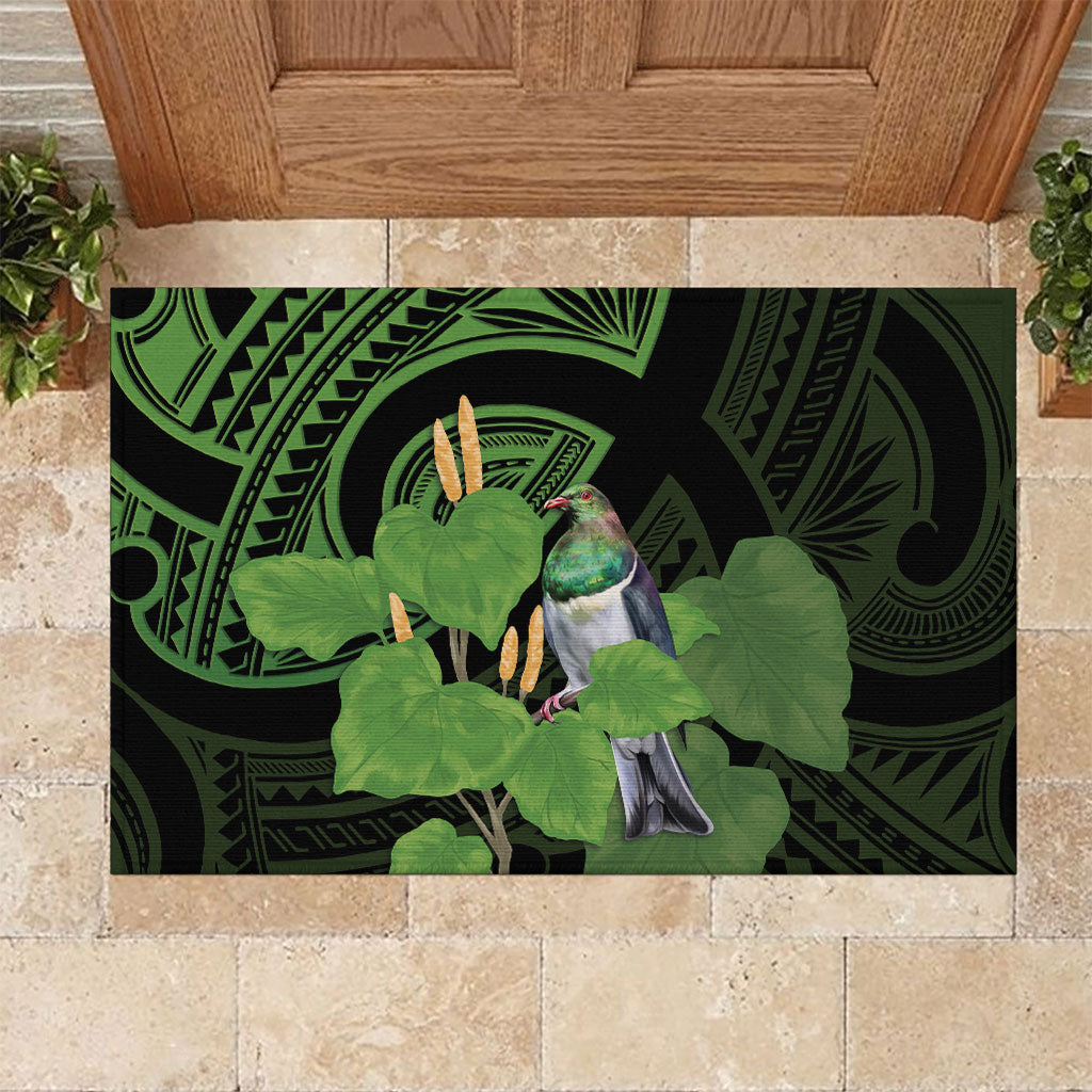 Kawakawa Rongoa Maori Kereru New Zealand Rubber Doormat