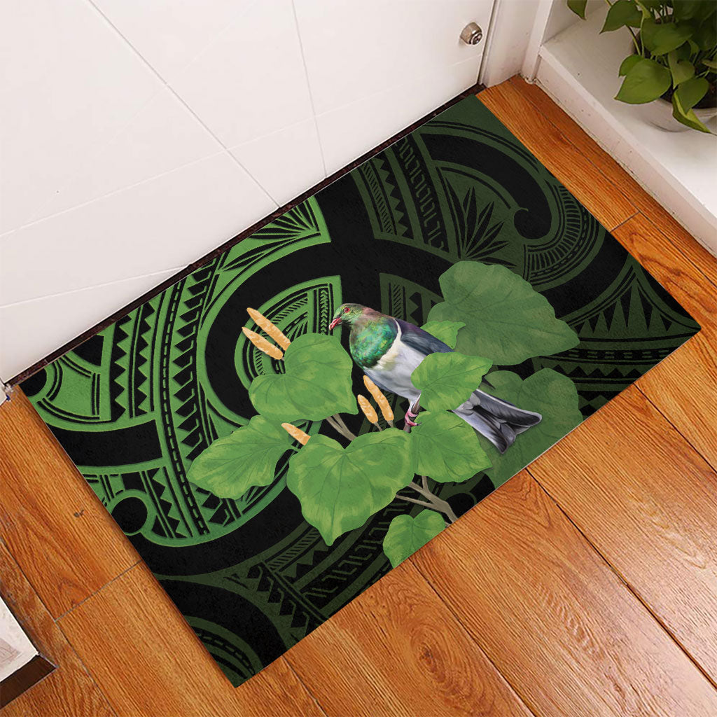 Kawakawa Rongoa Maori Kereru New Zealand Rubber Doormat