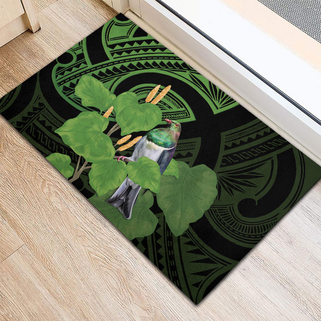 Kawakawa Rongoa Maori Kereru New Zealand Rubber Doormat