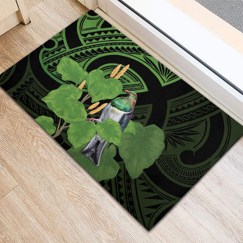 Kawakawa Rongoa Maori Kereru New Zealand Rubber Doormat