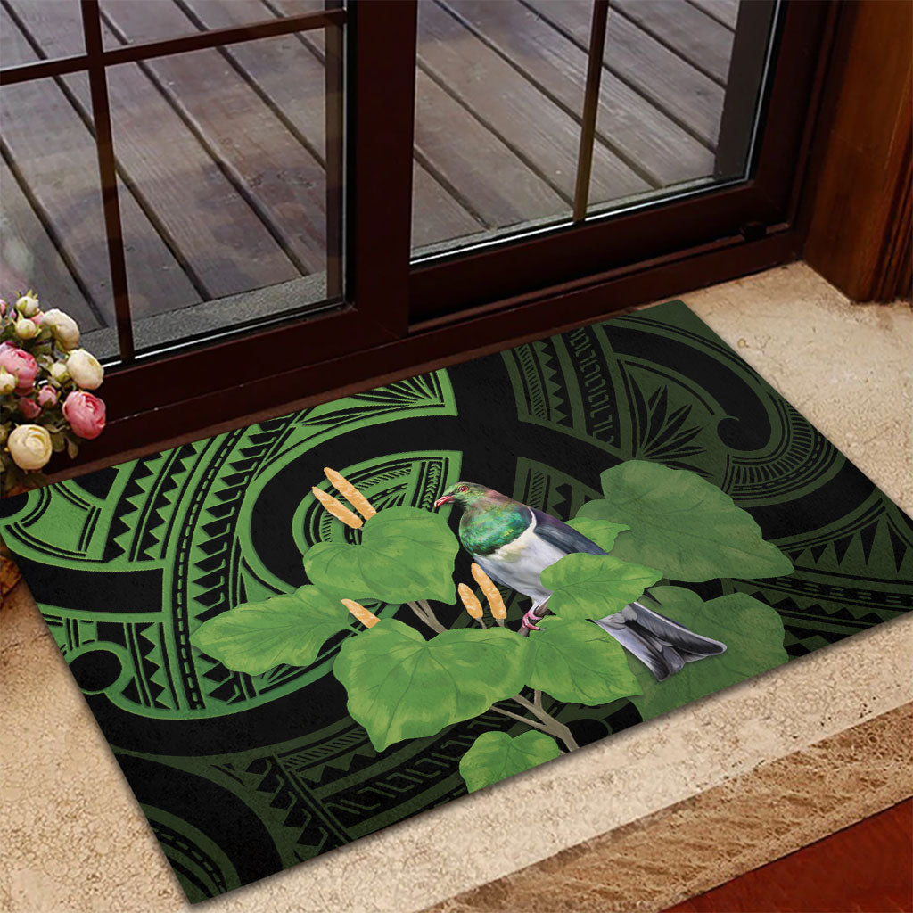 Kawakawa Rongoa Maori Kereru New Zealand Rubber Doormat
