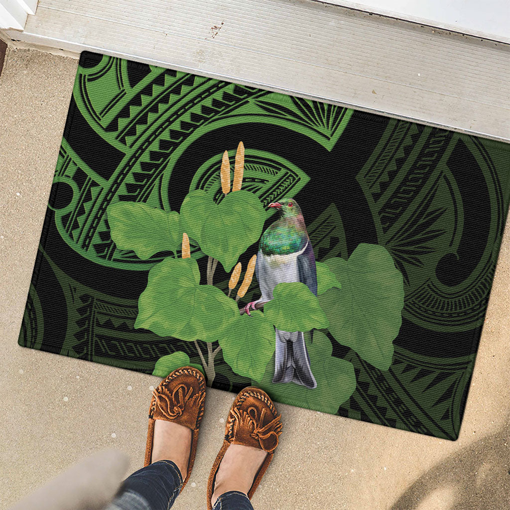 Kawakawa Rongoa Maori Kereru New Zealand Rubber Doormat