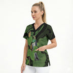 Kawakawa Rongoa Maori Kereru New Zealand Scrub Top