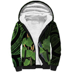 Kawakawa Rongoa Maori Kereru New Zealand Sherpa Hoodie