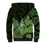 Kawakawa Rongoa Maori Kereru New Zealand Sherpa Hoodie