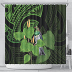Kawakawa Rongoa Maori Kereru New Zealand Shower Curtain