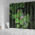 Kawakawa Rongoa Maori Kereru New Zealand Shower Curtain