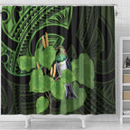 Kawakawa Rongoa Maori Kereru New Zealand Shower Curtain