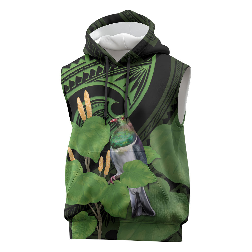 Kawakawa Rongoa Maori Kereru New Zealand Sleeveless Hoodie