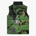 Kawakawa Rongoa Maori Kereru New Zealand Sleeveless Puffer Jacket