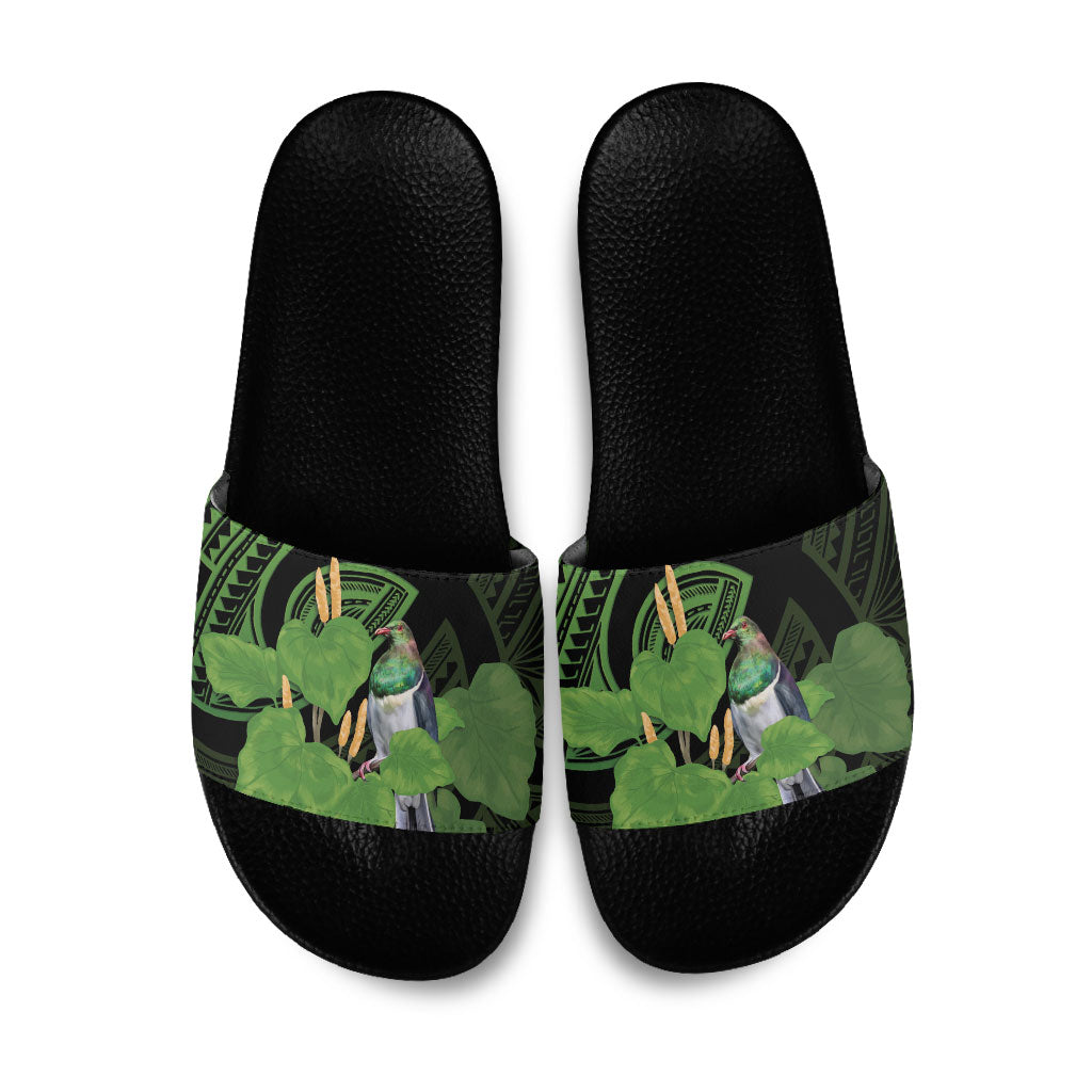 Kawakawa Rongoa Maori Kereru New Zealand Slide Sandals