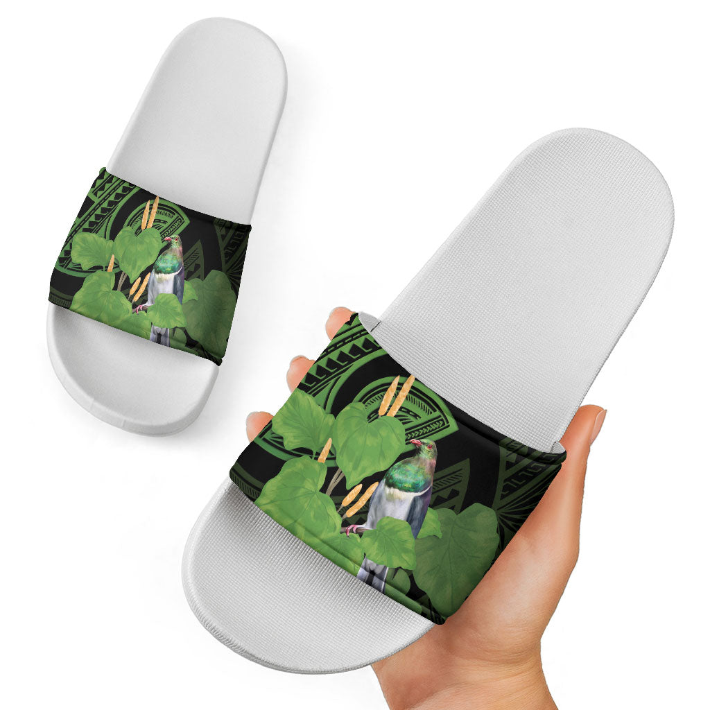 Kawakawa Rongoa Maori Kereru New Zealand Slide Sandals