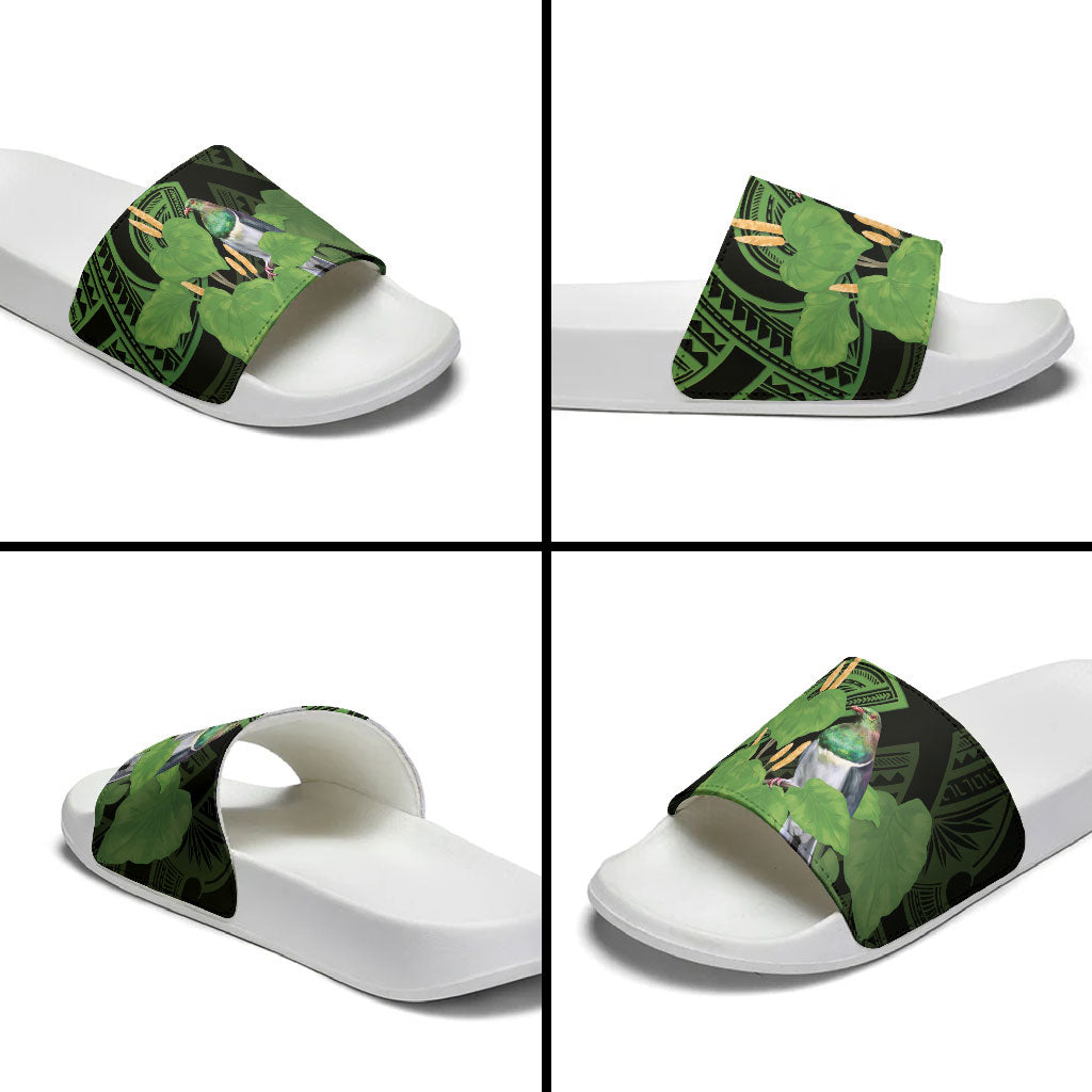 Kawakawa Rongoa Maori Kereru New Zealand Slide Sandals