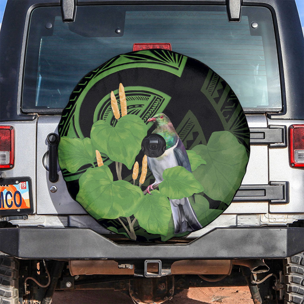 Kawakawa Rongoa Maori Kereru New Zealand Spare Tire Cover