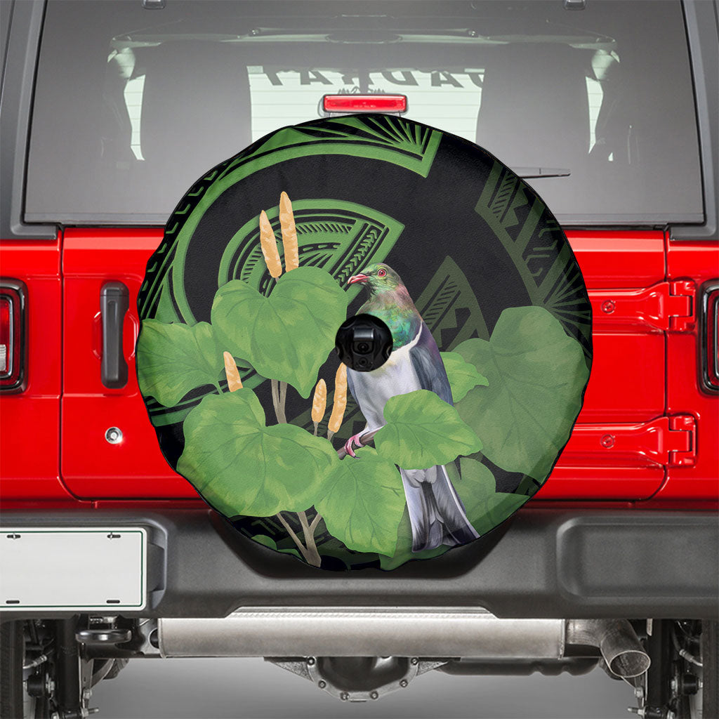 Kawakawa Rongoa Maori Kereru New Zealand Spare Tire Cover