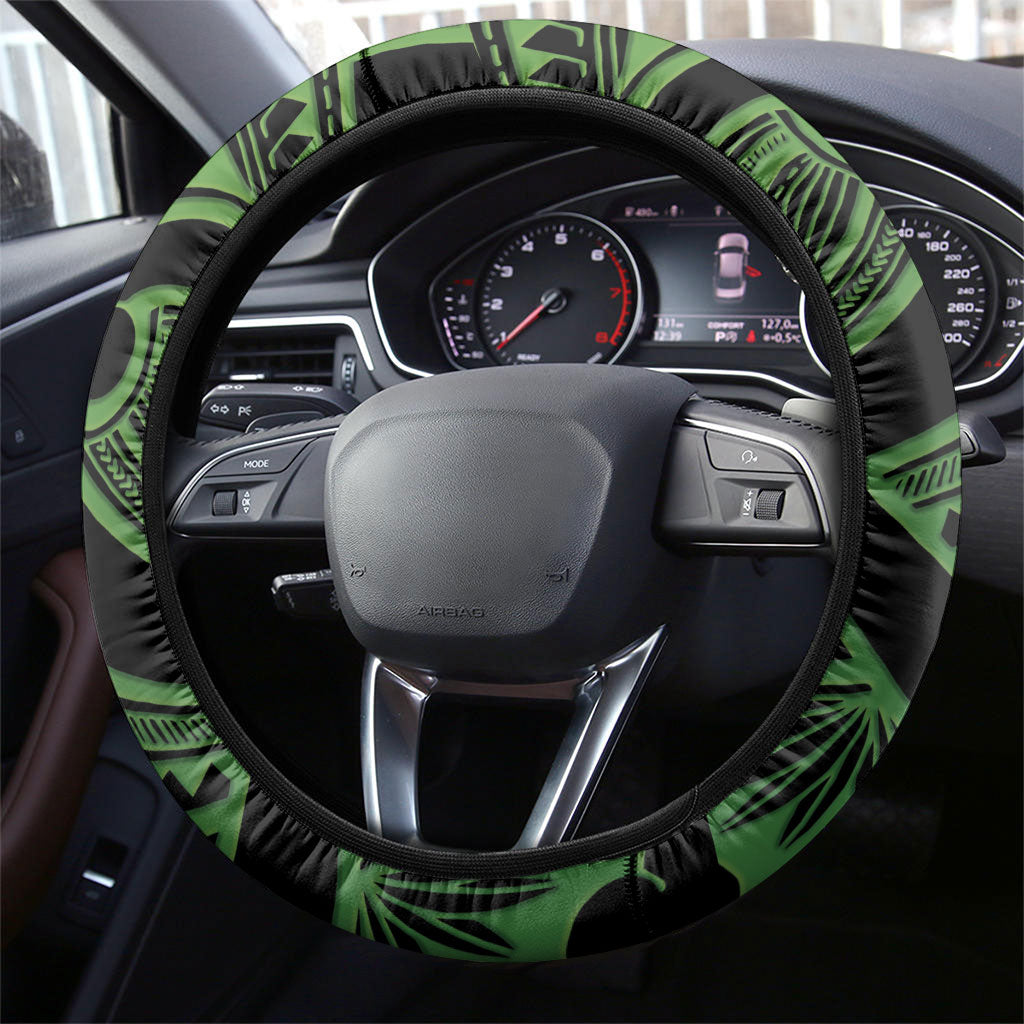 Kawakawa Rongoa Maori Kereru New Zealand Steering Wheel Cover