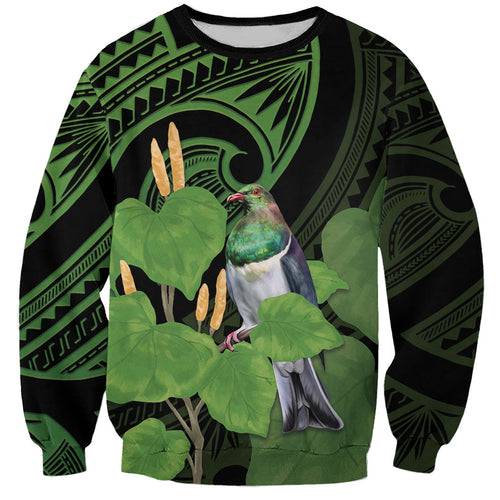 Kawakawa Rongoa Maori Kereru New Zealand Sweatshirt