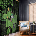 Kawakawa Rongoa Maori Kereru New Zealand Window Curtain