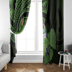 Kawakawa Rongoa Maori Kereru New Zealand Window Curtain