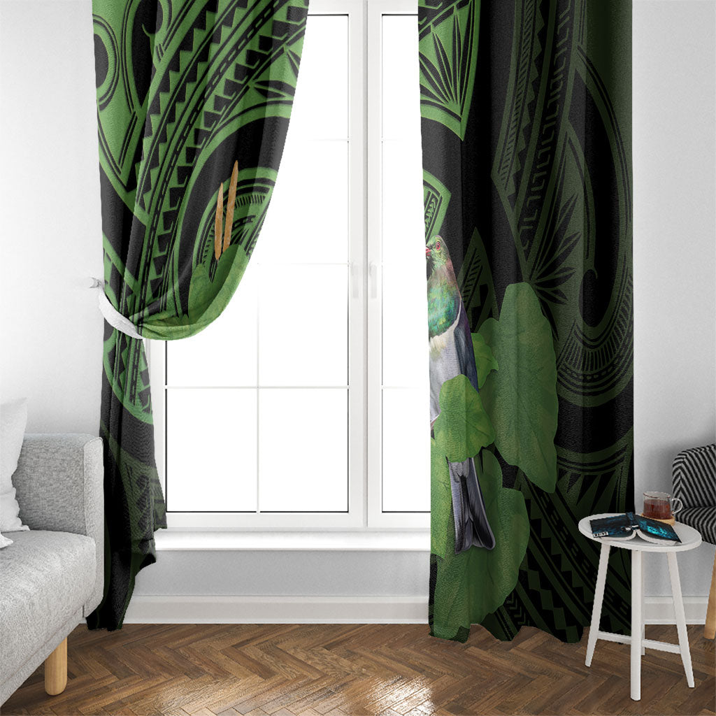 Kawakawa Rongoa Maori Kereru New Zealand Window Curtain