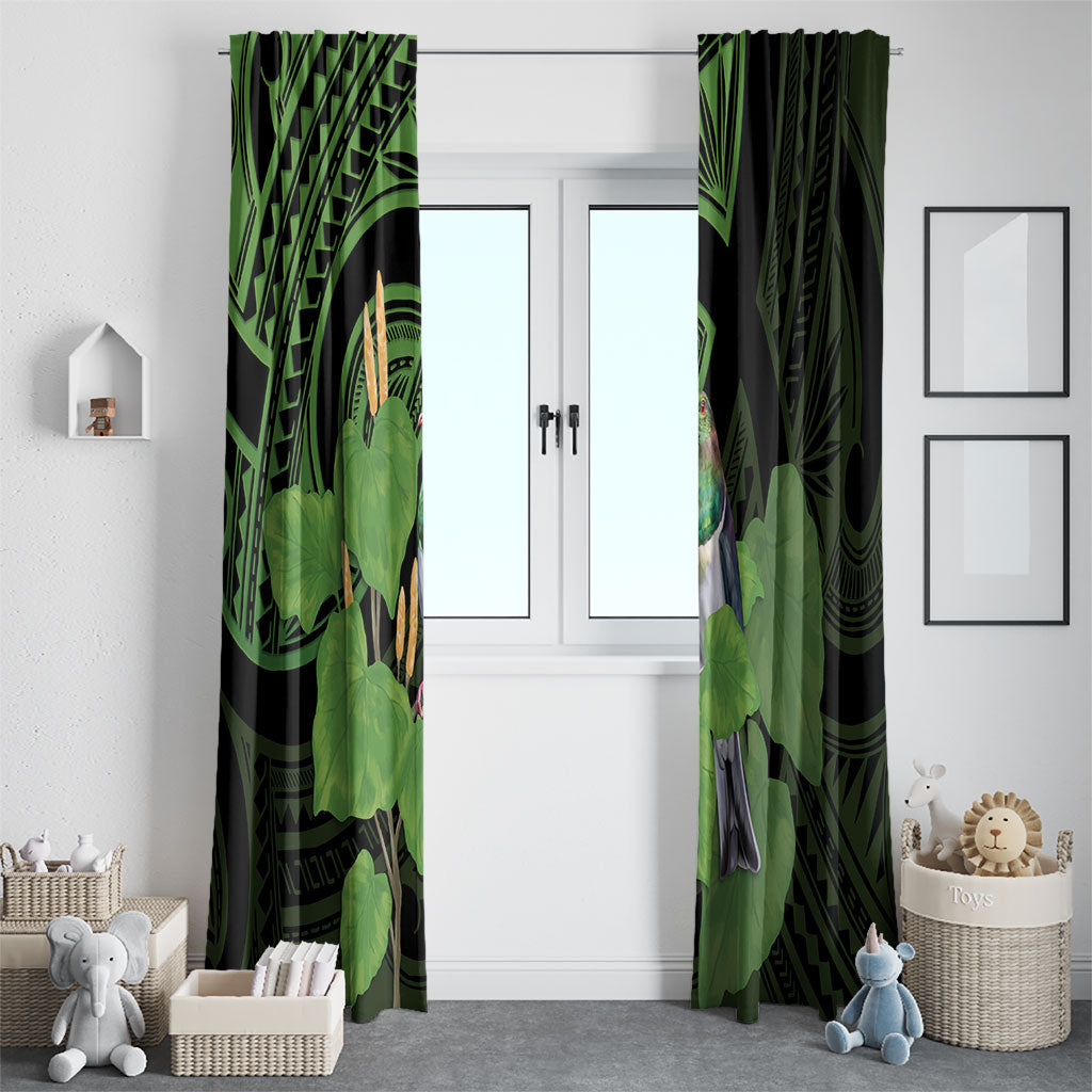 Kawakawa Rongoa Maori Kereru New Zealand Window Curtain