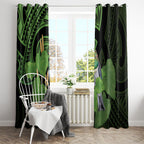 Kawakawa Rongoa Maori Kereru New Zealand Window Curtain