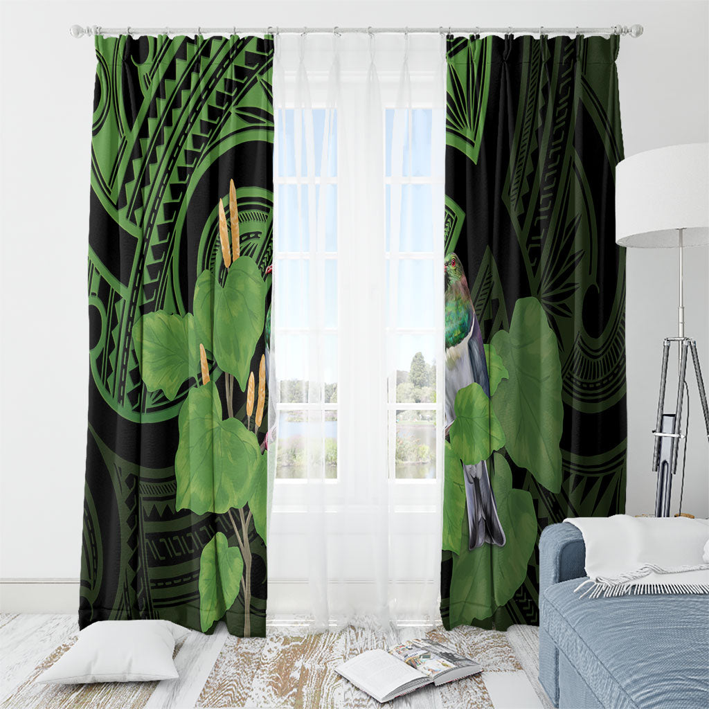 Kawakawa Rongoa Maori Kereru New Zealand Window Curtain