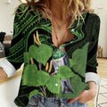 Kawakawa Rongoa Maori Kereru New Zealand Women Casual Shirt