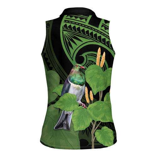 Kawakawa Rongoa Maori Kereru New Zealand Women Sleeveless Polo Shirt