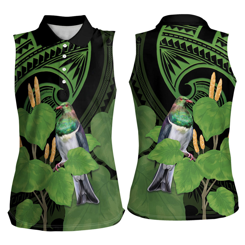 Kawakawa Rongoa Maori Kereru New Zealand Women Sleeveless Polo Shirt