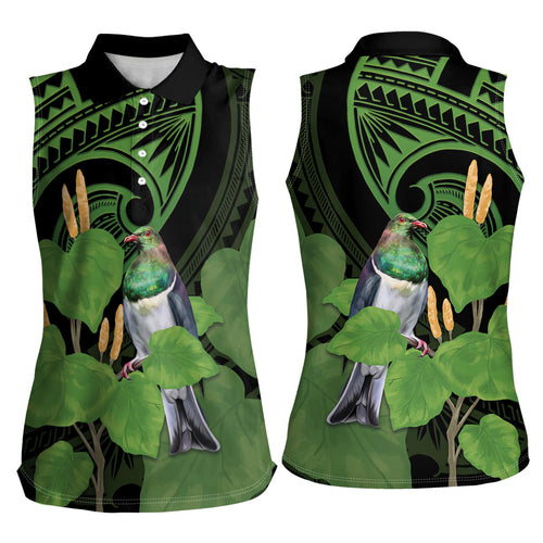 Kawakawa Rongoa Maori Kereru New Zealand Women Sleeveless Polo Shirt